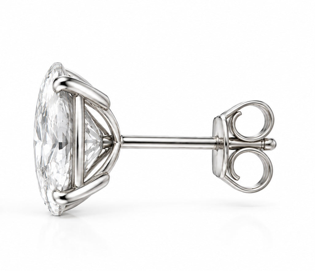 Oval Cut Diamond Stud Earrings